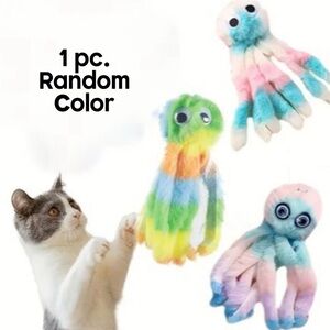 Colorful Plush Spider Cat Toy, NEW, Random Color